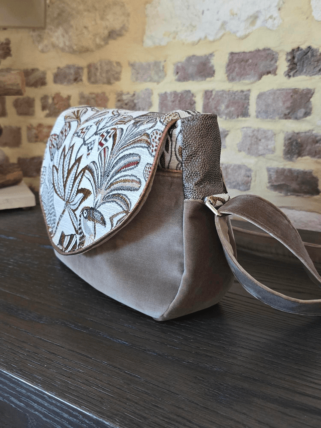 Sac à main en velours ras