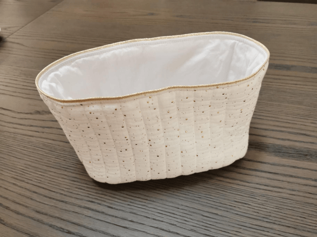 Panier blanc matelassé grand format